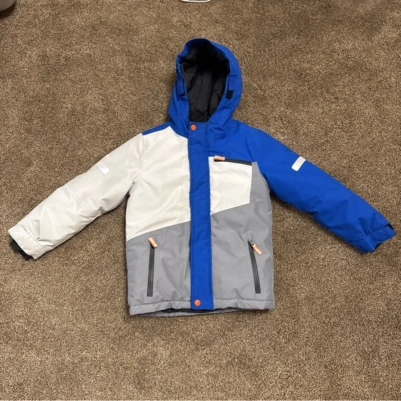 Kids Snowsuit Set Size 6-7 Ski Jacket & Pants Boys Swiss Tech Blue Grey - Picture 13 of 13